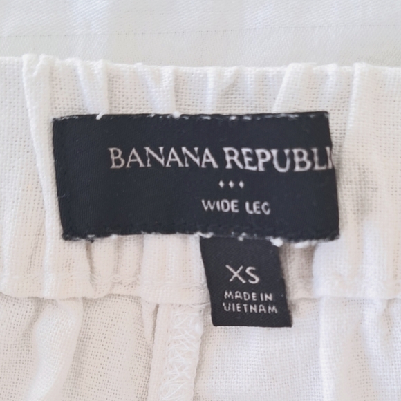 Banana Republic High-waist, Wide Leg Cropped Pant, Linen, White, XS - Picture 5 of 5